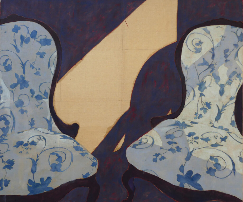 Sam Ng, Chair Studies (2021), Oil on linen, 140x168cm.