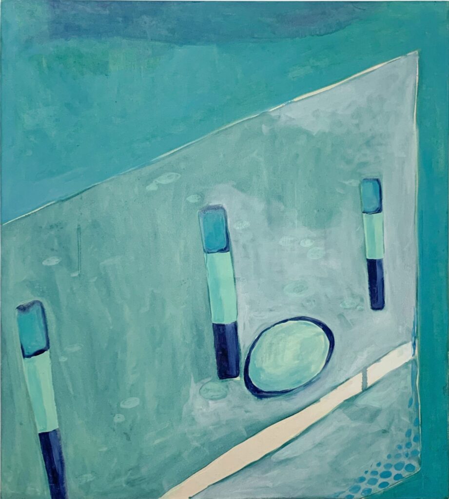 Sam Ng, Circle I (2021), Oil on canvas, 110x100cm.
