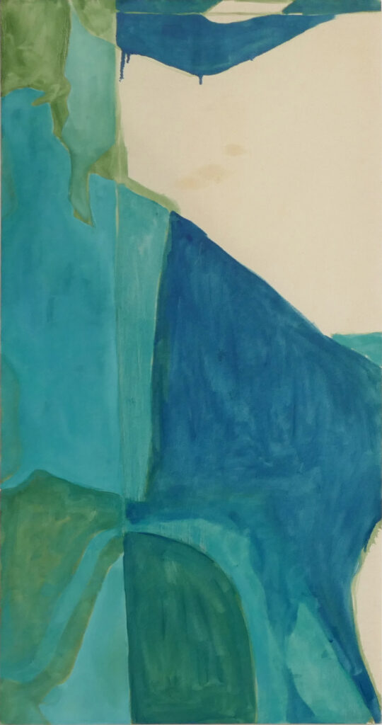 Sam Ng, Amber Leaf (2021), Oil on canvas, 135x65cm.